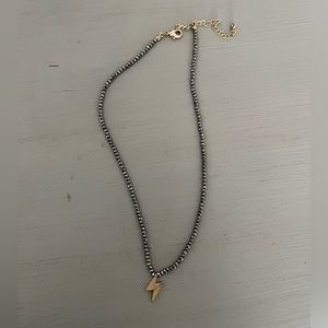 Gold and Silver Lightning Bolt Necklace
